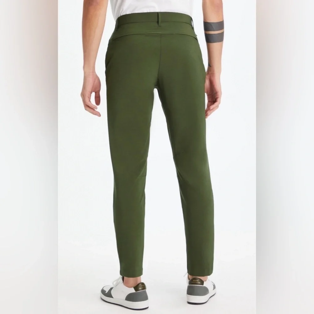 Fabletics Men’s Performance Golf Pants Stretch Olive Green Slim 32x28